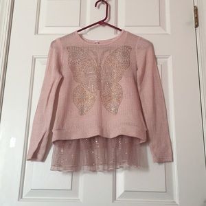 Pink Butterfly Sweater